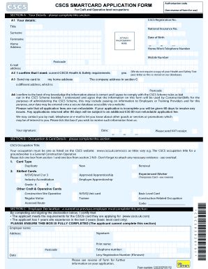 nib smart card application form